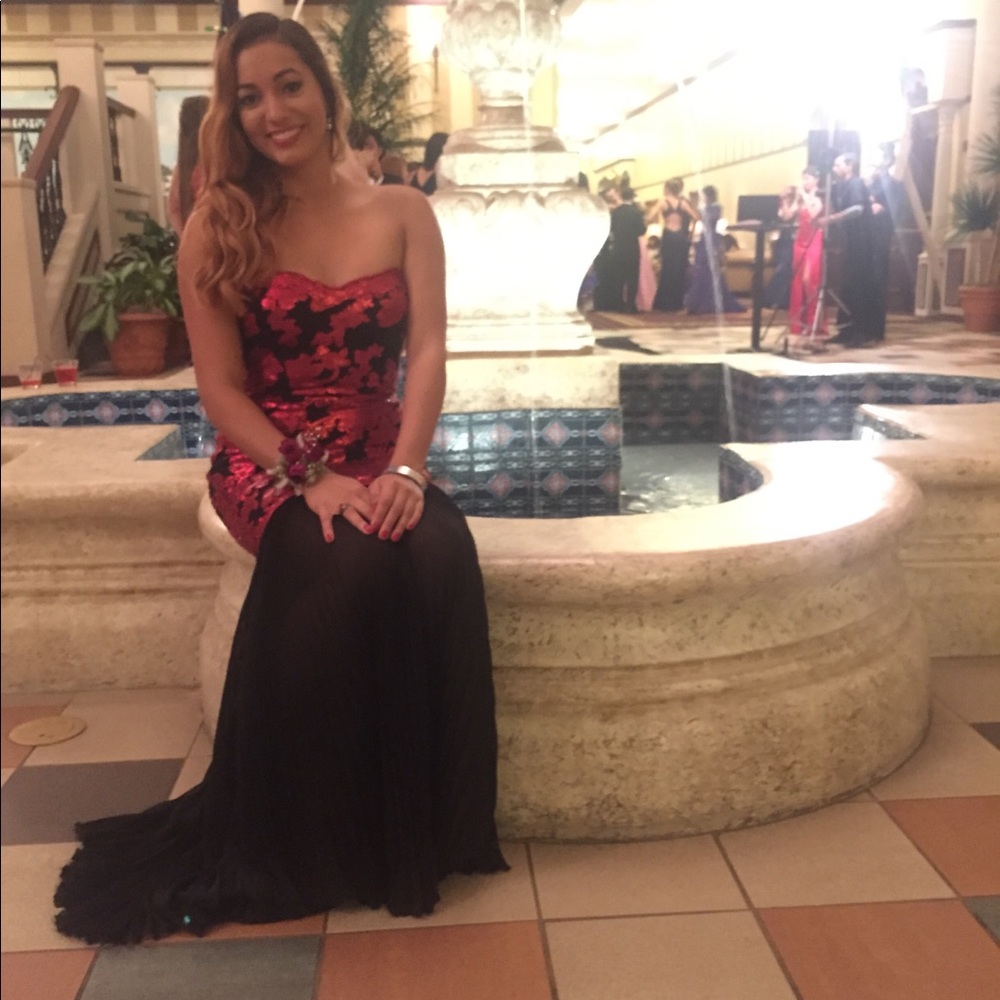 Red & Black Prom Dress